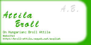 attila broll business card